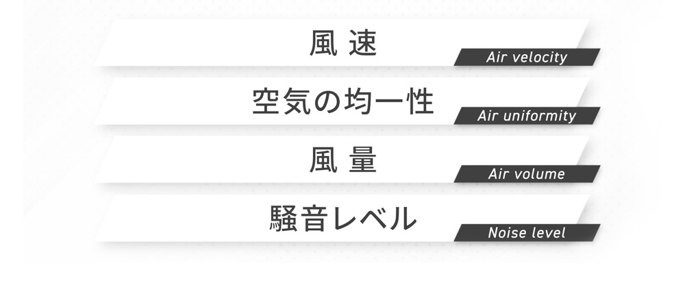 このエアカーテンは4つの規格で世界基準クリア
